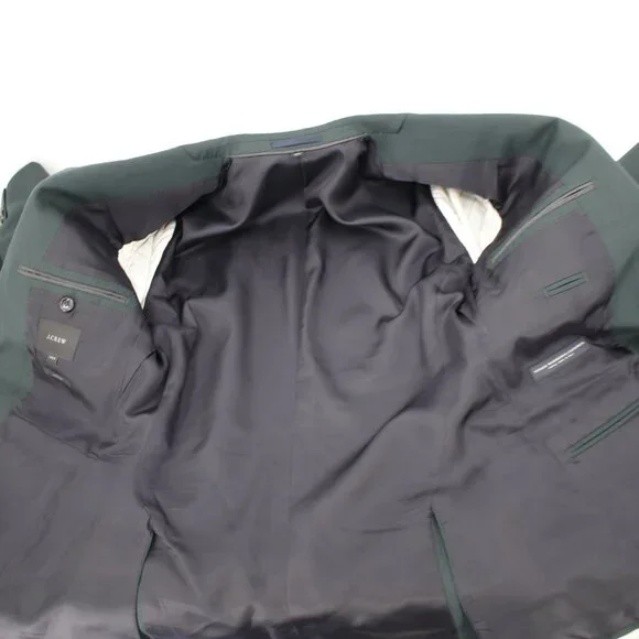 J Crew Suit Mens 36S 32x30 Ludlow Slim Fit Wool Two Piece Vitale barberis Green - Picture 15 of 16